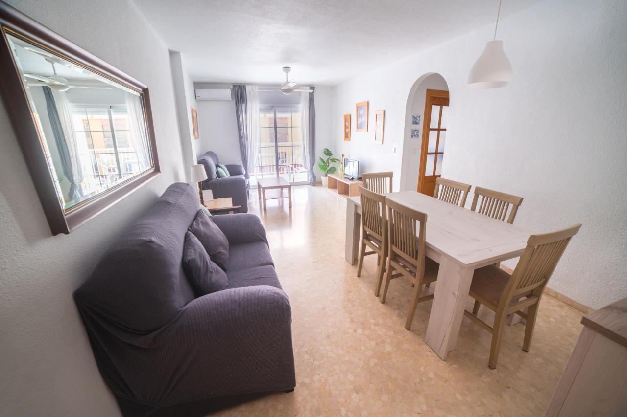 Apartamento Con Piscina Y Terraza A 50 Metros De La Playa Roquetas de Mar Bagian luar foto